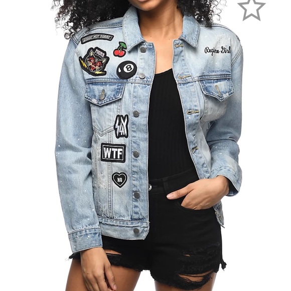 Civil Regime Splatter Patches Denim Jacket - Picture 1 of 7